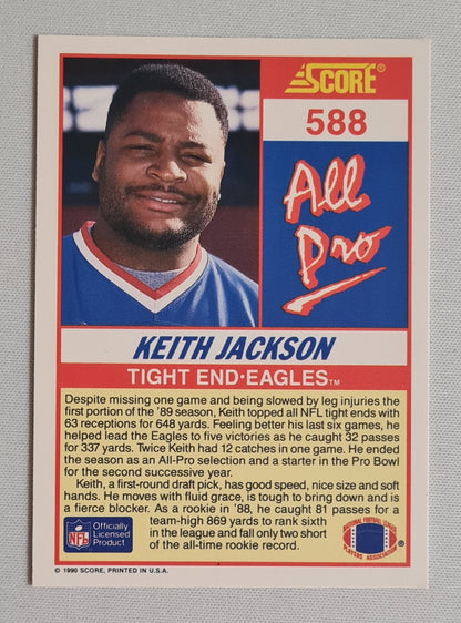 Keith Jackson - 1990 Score NFL Football All Pro - Philadelphia Eagles #588