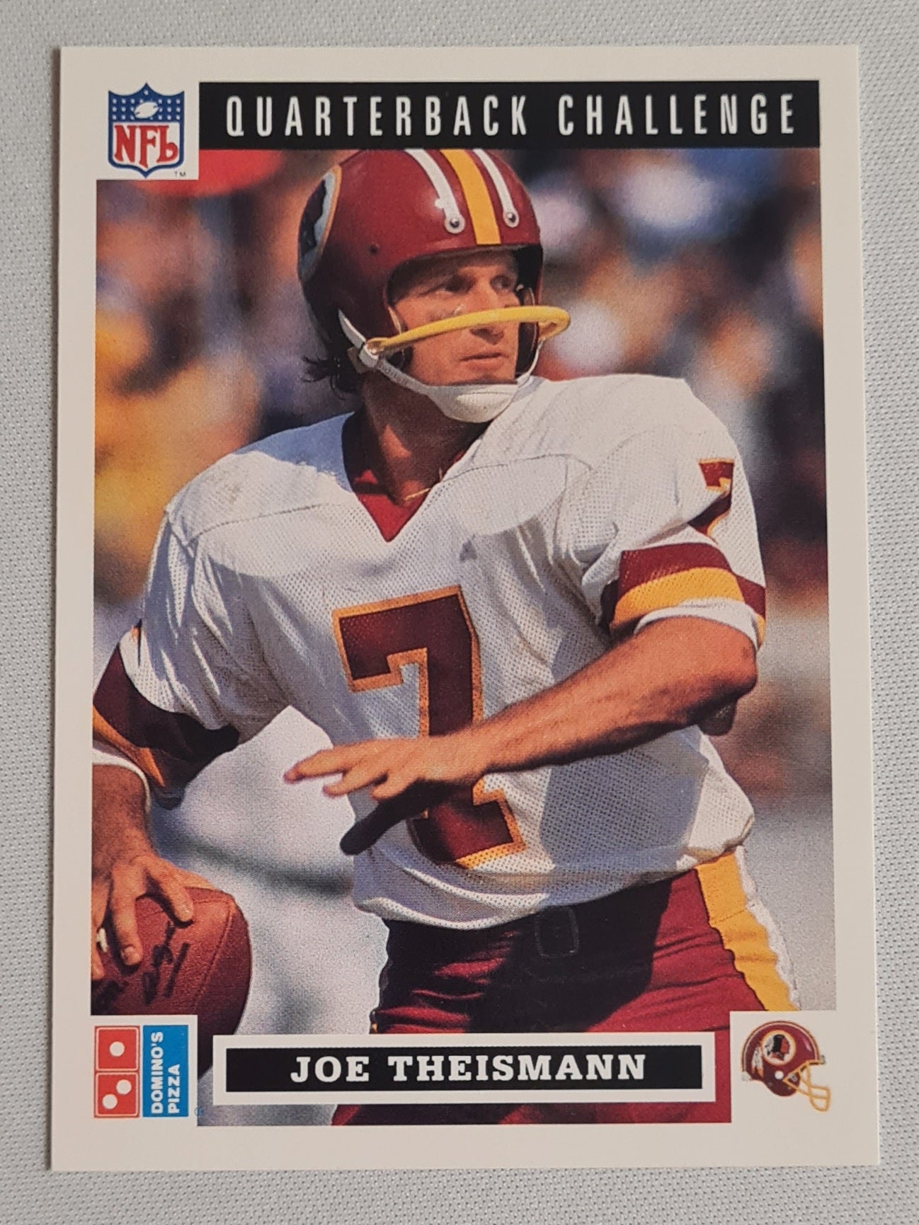 Joe Theismann - 1991 Upper Deck Quarterback Challenge Domino Pizza NFL Redskins #44