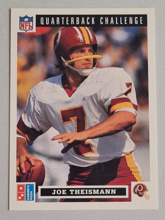 Joe Theismann - 1991 Upper Deck Quarterback Challenge Domino Pizza NFL Redskins #44