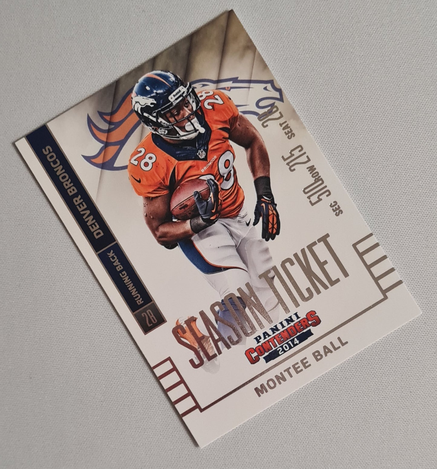 Montee Ball - 2014 Panini Contenders Football NFL Denver Broncos Season Ticket #14