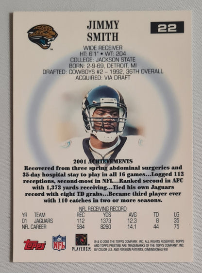 Jimmy Smith - 2002 Topps Prestine NFL Football Jacksonville Jaguars #22