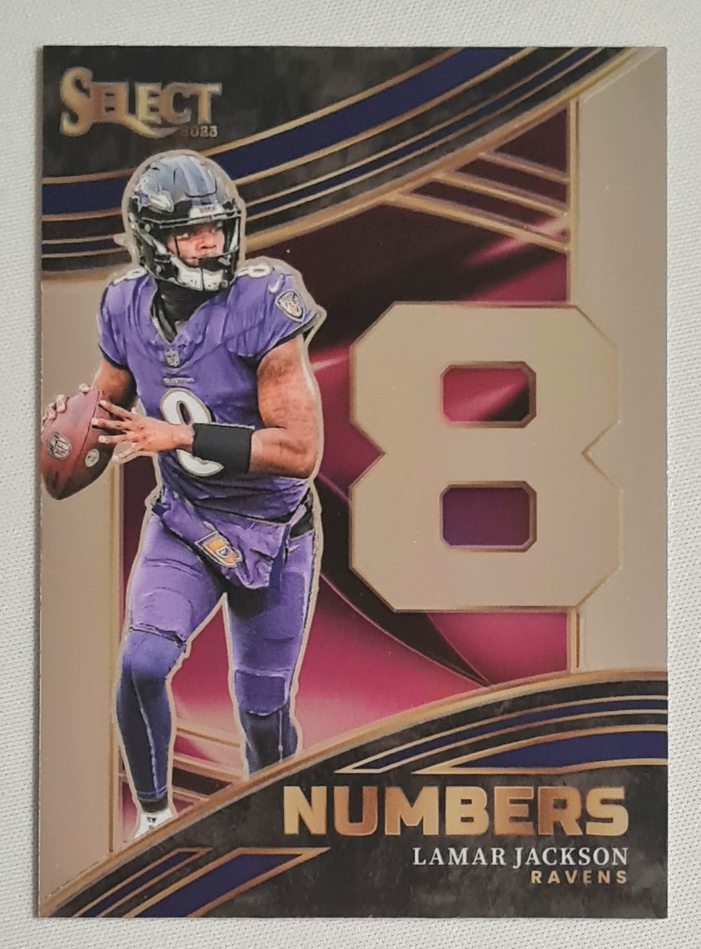 Lamar Jackson - 2023 Panini Select Football Numbers NFL Baltimore Ravens #NMB-LJA
