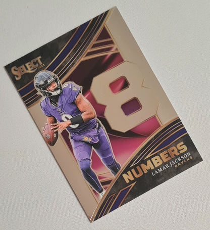 Lamar Jackson - 2023 Panini Select Football Numbers NFL Baltimore Ravens #NMB-LJA