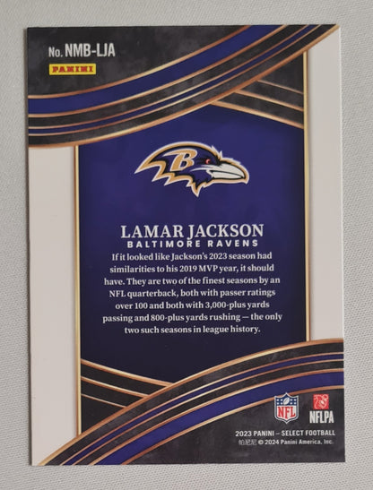 Lamar Jackson - 2023 Panini Select Football Numbers NFL Baltimore Ravens #NMB-LJA