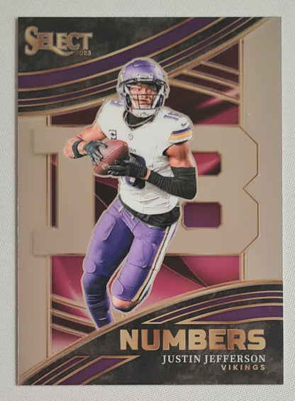 Justin Jefferson - 2023 Panini Select Football NFL Minnesota Vikings Numbers #NMB-JJE