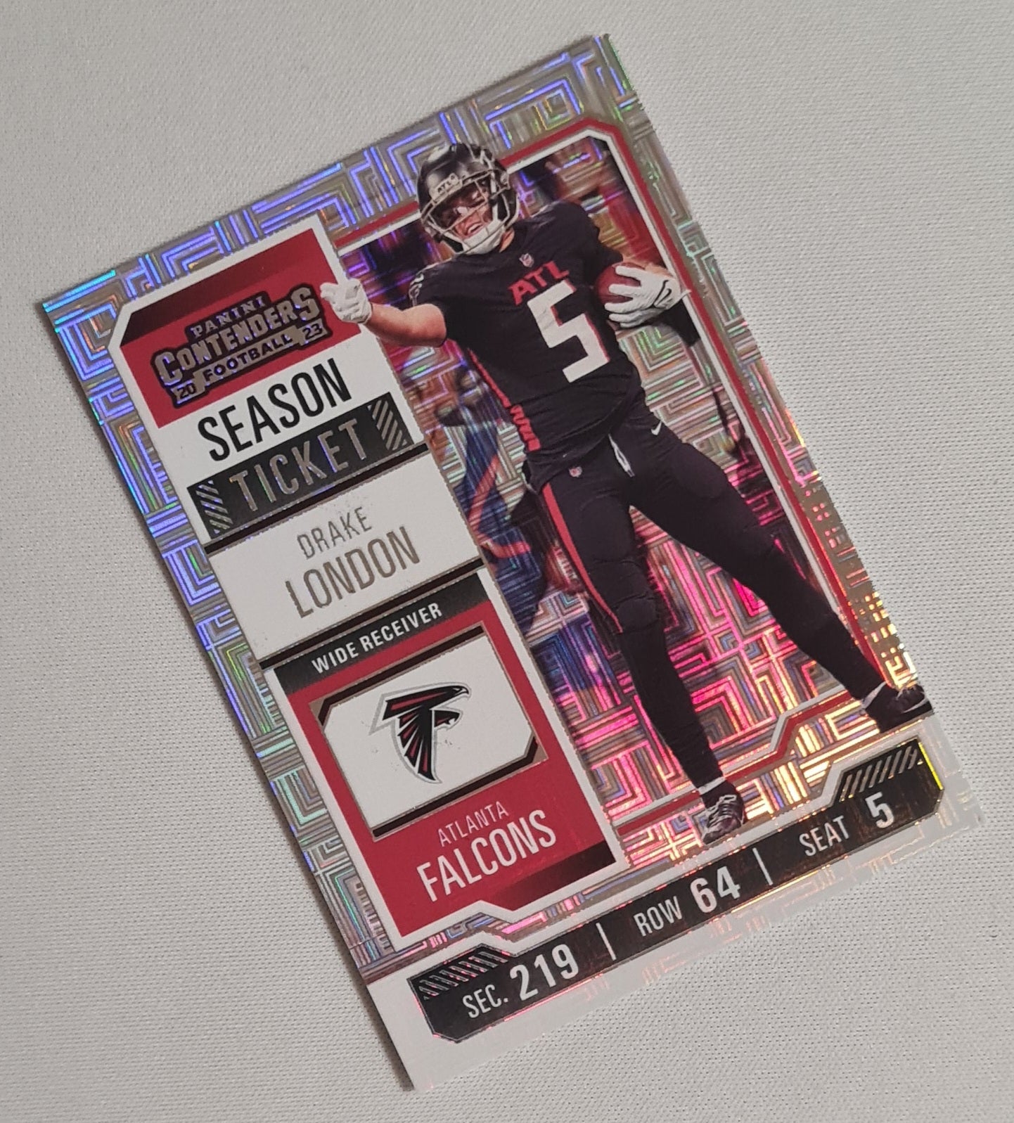 Drake London - 2023 Panini Contenders Football NFL Atlanta Falcons Season Ticket #5 Mojo