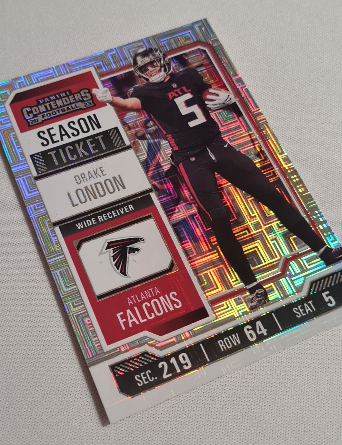 Drake London - 2023 Panini Contenders Football NFL Atlanta Falcons Season Ticket #5 Mojo