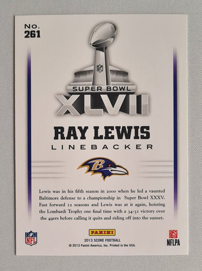 Ray Lewis - 2013 Score Football NFL Ravens - Road to the Super Bowl #261