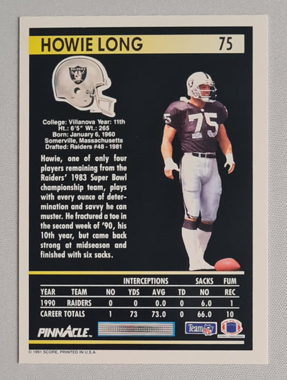 Howie Long - 1991 Score Pinnacle NFL Football L.A. Raiders #75
