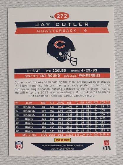 Jay Cutler - 2013 Panini Score Football Chicago Bears Franchise #272