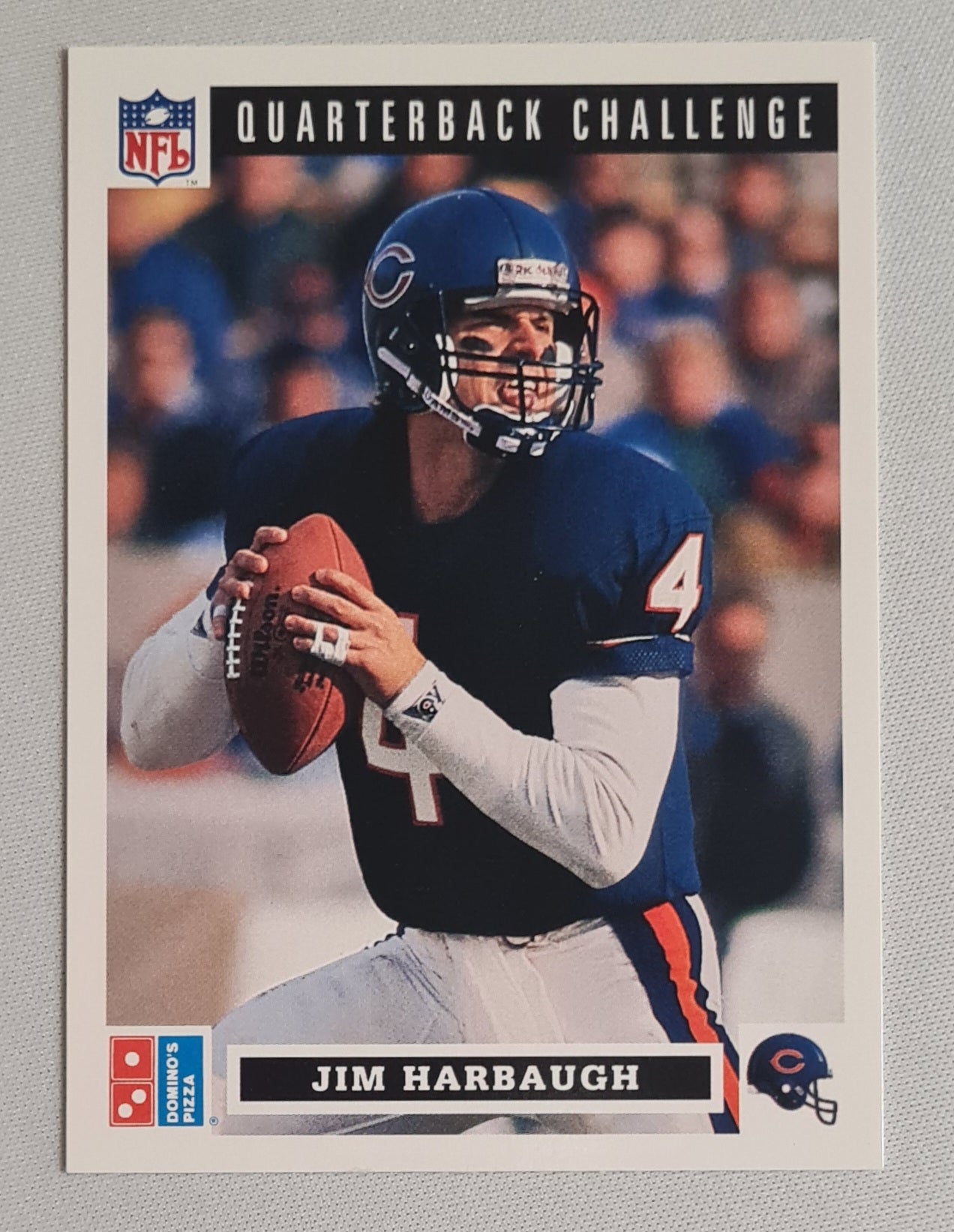 Jim Harbaugh - 1991 Upper deck Domino Pizza NFL Chicago Bears #3
