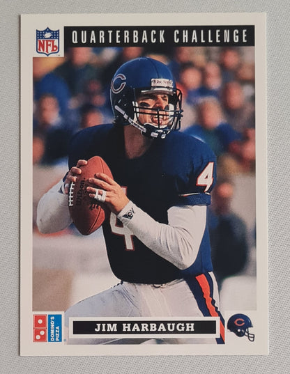 Jim Harbaugh - 1991 Upper deck Domino Pizza NFL Chicago Bears #3