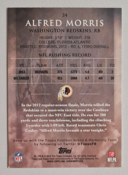 Alfred Morris - 2014 Topps NFL Football Washington Redskins #24