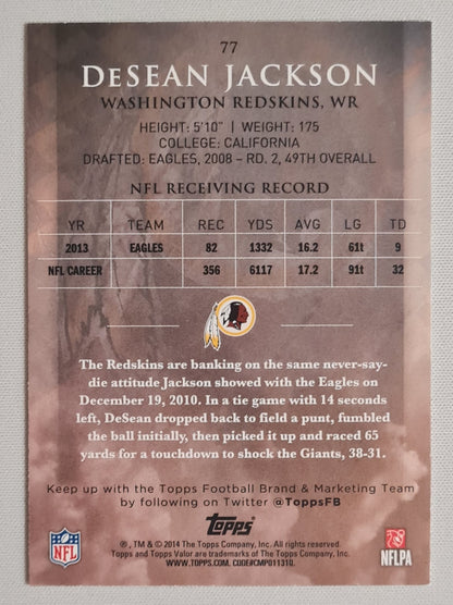 DeSean Jackson - 2014 Topps NFL Football Washington Redskins #77