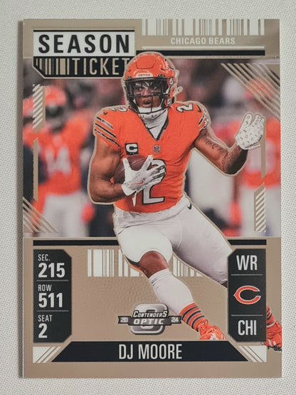 DJ Moore - 2024 Panini Contender Optic Football NFL Chicago Bears Season Ticket #9