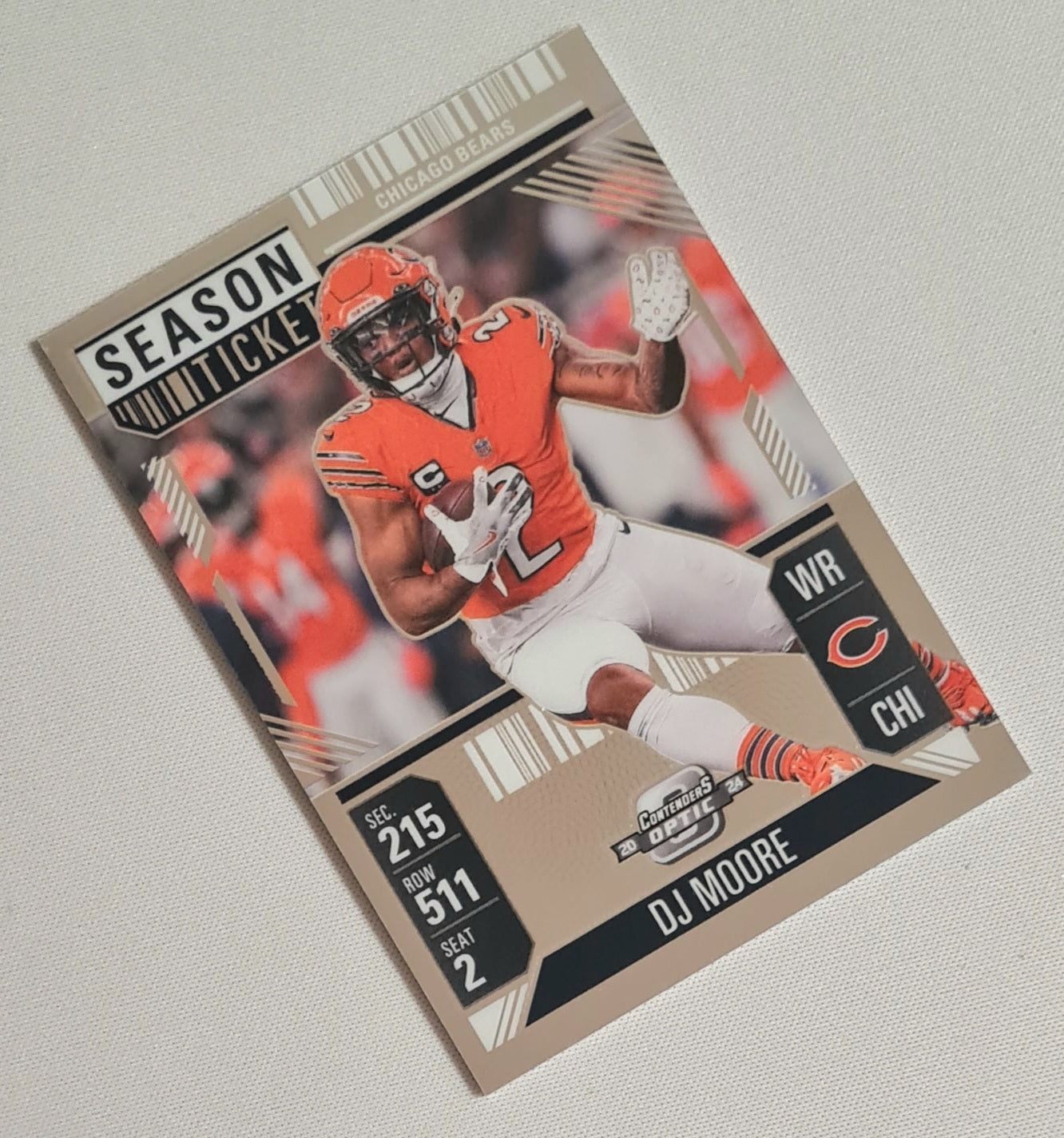 DJ Moore - 2024 Panini Contender Optic Football NFL Chicago Bears Season Ticket #9