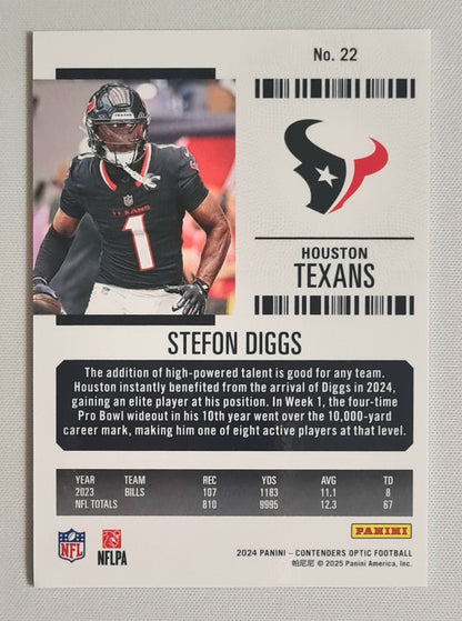 Stefon Diggs - 2024 Panini Contender Optic Football NFL Houston Texans Season Ticket #22