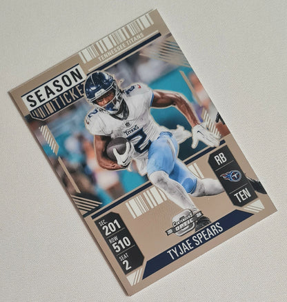 Tyjae Spears - 2024 Panini Contenders Optic Football NFL Tennessee Titans Season Ticket #55