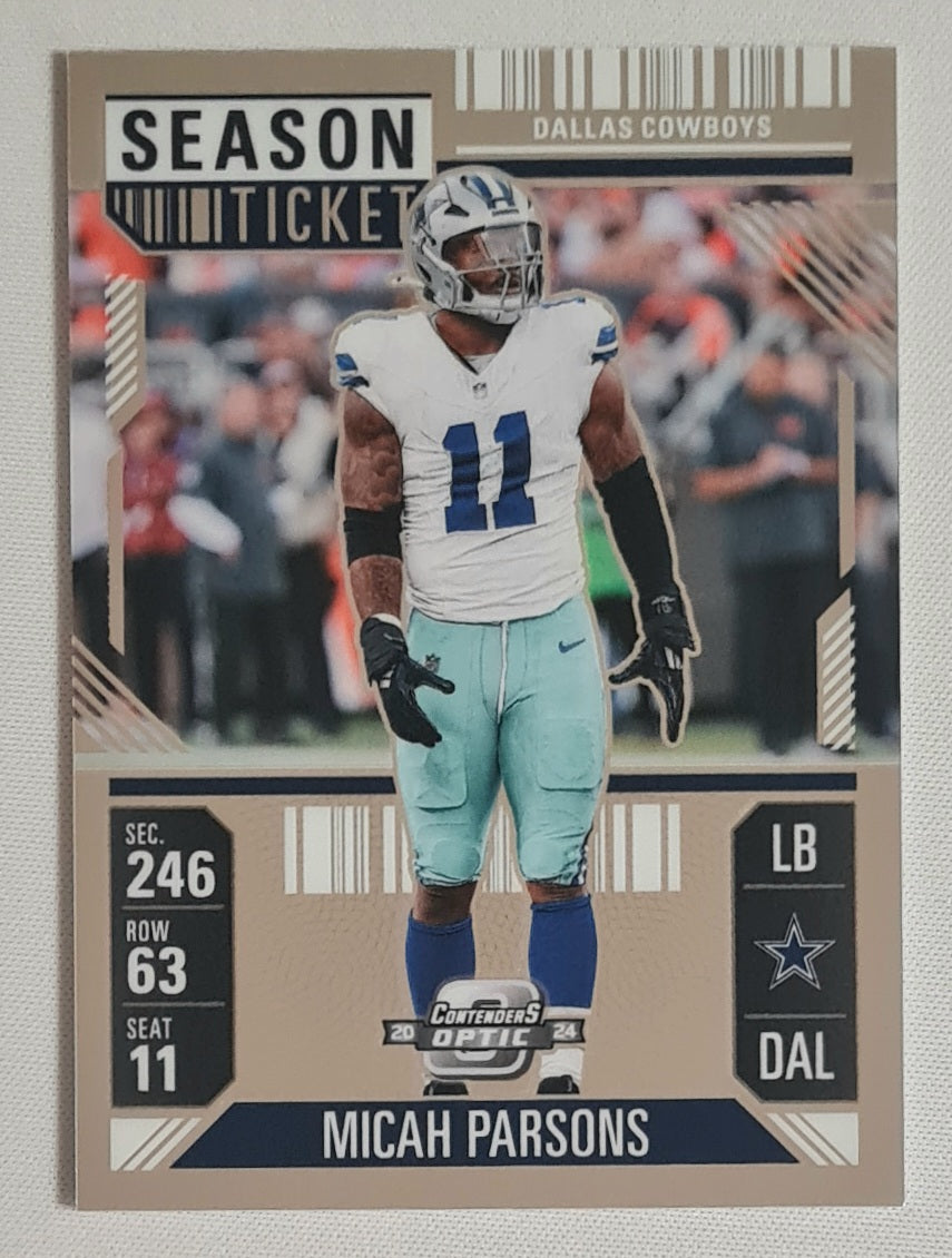 Micah Parsons - 2024 Panini Contenders Optic Football NFL Dallas Cowboys Season Ticket #14