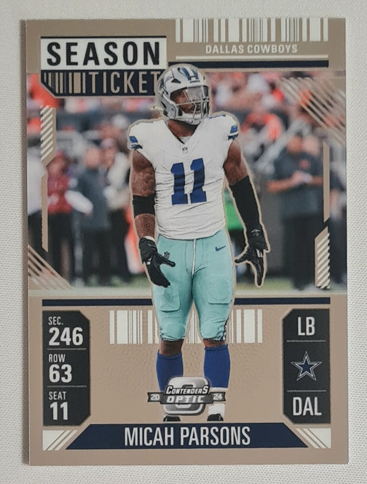 Micah Parsons - 2024 Panini Contenders Optic Football NFL Dallas Cowboys Season Ticket #14