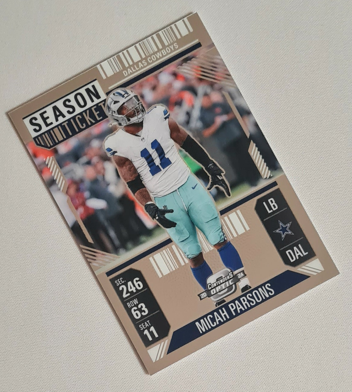 Micah Parsons - 2024 Panini Contenders Optic Football NFL Dallas Cowboys Season Ticket #14