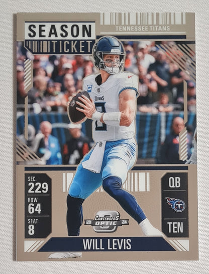 Will Levis - 2024 Panini Contenders Optic Football NFL Tennessee Titans Season Ticket #54