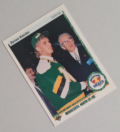 Derian Hatcher - 1990 Upper Deck NHL Ice Hockey #1 Draft Pick Minnesota North Stars #359