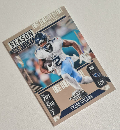 Tyjae Spears - 2024 Panini Contenders Optic Football NFL Tennessee Titans Season Ticket #55