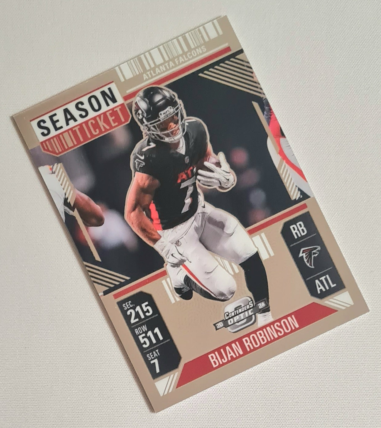 Bijan Robinson - 2024 Panini Contenders Optic Football NFL Atlanta Falcons Season Ticket #4