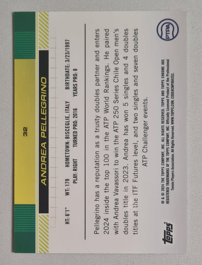 Andrea Pellegrino - 2024 Topps Chrome PTPA Tennis #32