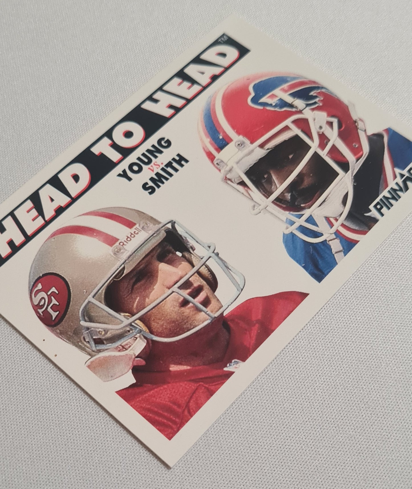 Steven Young vs Bruce Smith - 1991 Score Pinnacle NFL Team Football - Head to Head - #351