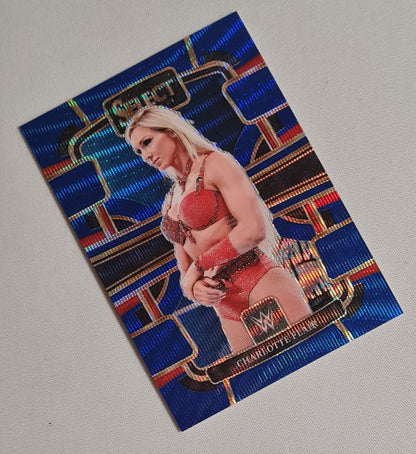 Charlotte Flair - 2024 Panini Select WWE Wrestling Women Division #66 Blue Concourse Prizm /49