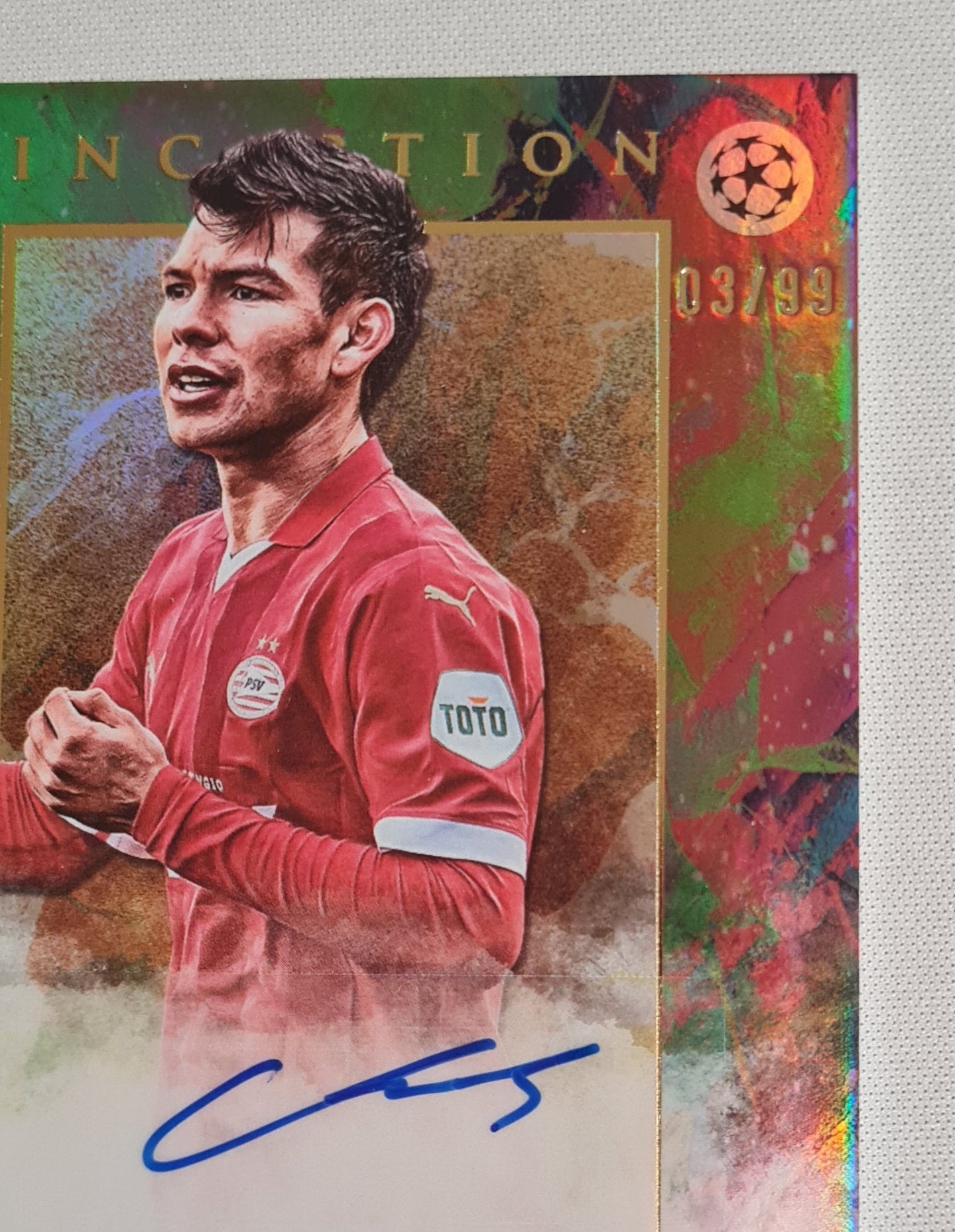 Hirving Lozano - 2024 Topps Inception Soccer PSV Eindhoven Star Quality Auto Card #SQA-HL /99 on Card Autograph - Rare
