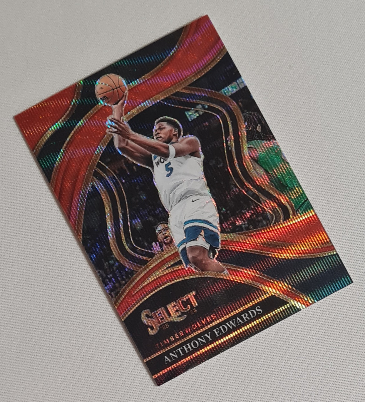 Anthony Edwards - 2023/24 Panini Select Basketball NBA Minnesota Timberwolves #237 Red wave Concourse Prizm