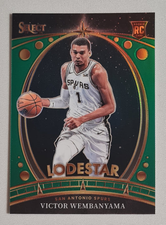 Victor Wembanyama - 2023/24 Panini Select - Lodestar - Basketball NBA San Antonio Spurs (RC) #9 Green Prizm