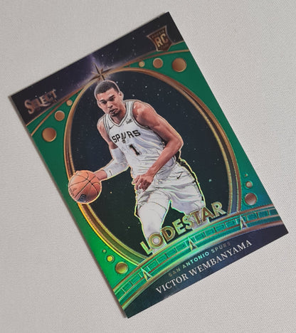 Victor Wembanyama - 2023/24 Panini Select - Lodestar - Basketball NBA San Antonio Spurs (RC) #9 Green Prizm
