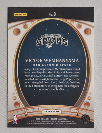 Victor Wembanyama - 2023/24 Panini Select - Lodestar - Basketball NBA San Antonio Spurs (RC) #9 Green Prizm