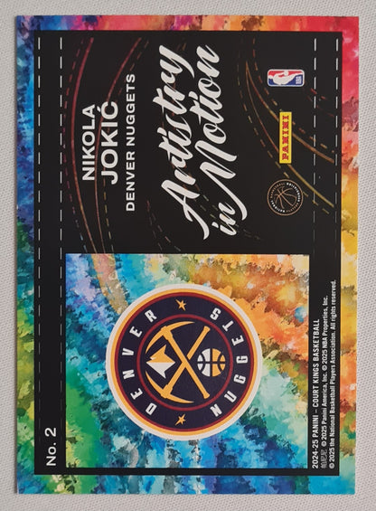 Nikola Jokic - 2024/25 Panini Court Kings Basketball NBA Denver Nuggets Artistry in Motion #2 Rare