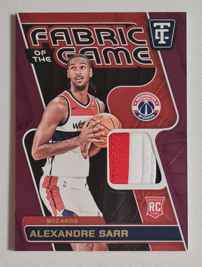Alexandre Sarr - 2024/25 Panini Totally Certified Basketball NBA Washington Wizards (RC) #FGR-ALX /Patch /99
