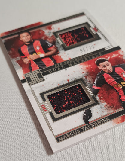 Justin Kluivert & Marcus Tavernier - 2024/25 Panini Impeccable Premier League Soccer AFC Bournemouth #DU-JMT Dual Patch /99