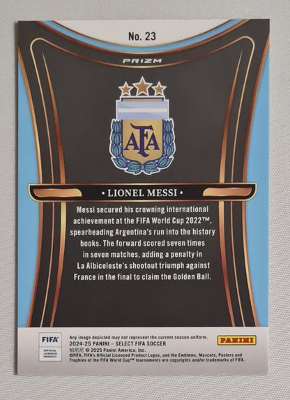 Lionel Messi - 2024/25 Panini Select FIFA Soccer Argentina - Unstoppable - #23 Refractor