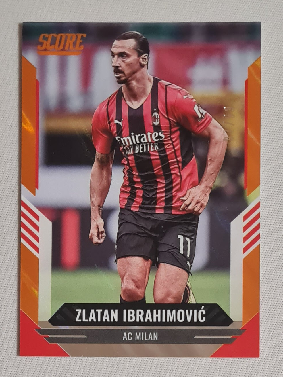 Zlatan Ibrahimovic - 2021/22 Panini Score FIFA Soccer AC Milan #104 Orange /99