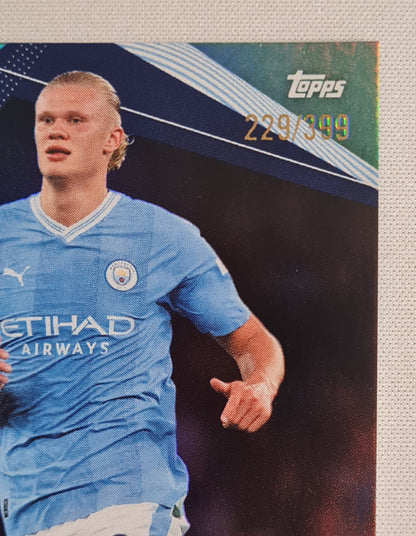 Erling Haaland - 2023 Topps Soccer Manchester City #Man-20 Aqua Refractor /399