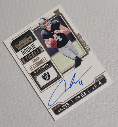 Aidan O'Connell - 2023 Panini Contenders Football NFL Raiders Season Ticket (RC) #101 /on Card Autograph