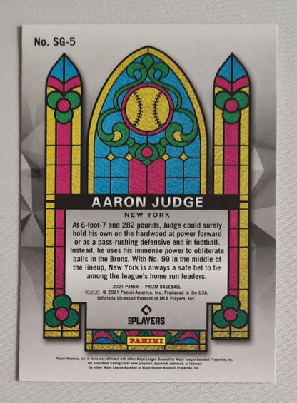 Aaron Judge - 2021 Panini Prizm Baseball MLB New York #SG-5 Stained Glass