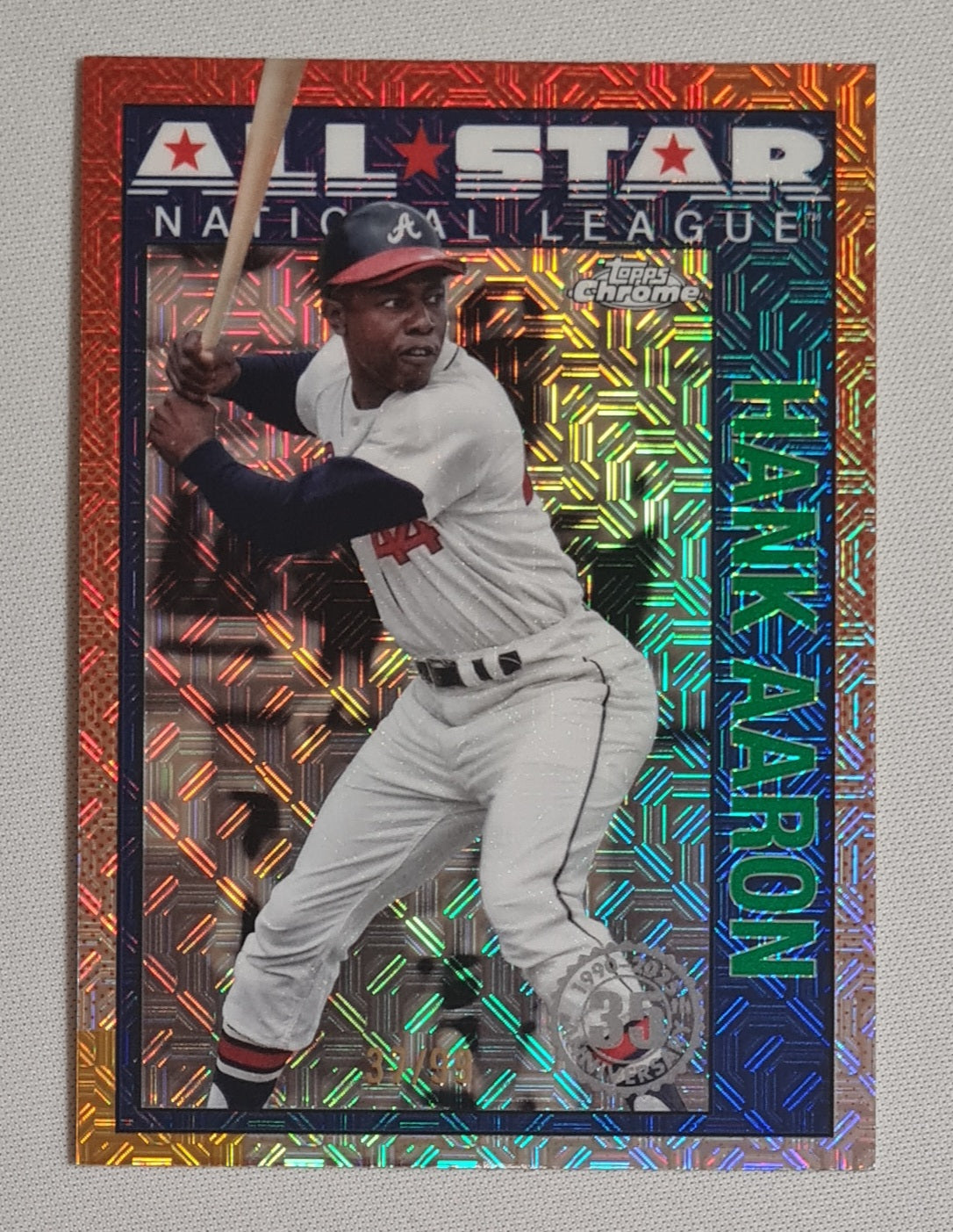 Hank Aaron - 2025 Topps Chrome All Star National League MLB (1967 NL Leaders) #14 Mojo /99