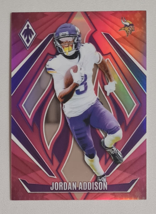 Jordan Addison - 2024 Panini Phoenix Football NFL Minnesota Vikings #84  Pink Fade /40