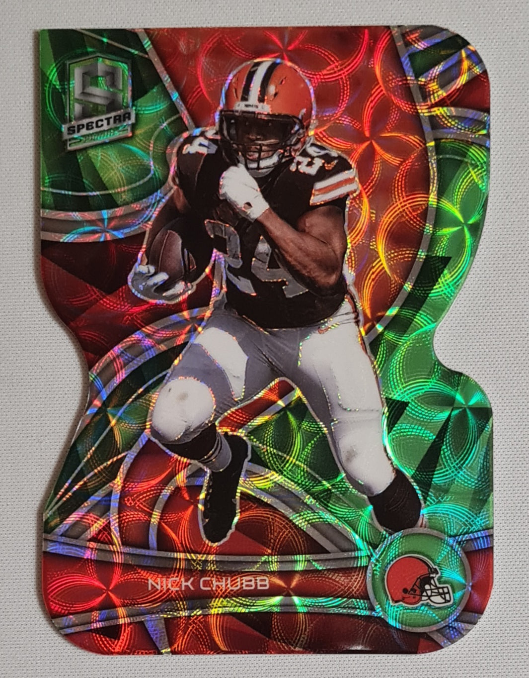 Nick Chubb - 2022 Panini Spectra Football NFL Cleveland Browns #23 Die Cut Neon Green Prizm /30