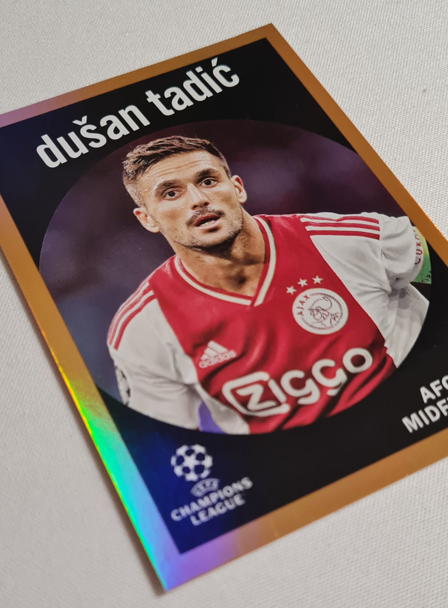 Dusan Tadic - 2023 Topps (CL) AFC Ajax #59-2 Gold Refractor /25