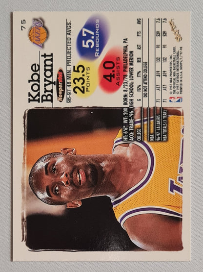 Kobe Bryant - 1997 SkyBox NBA Basketball (Hooperstar) LA Lakers #75